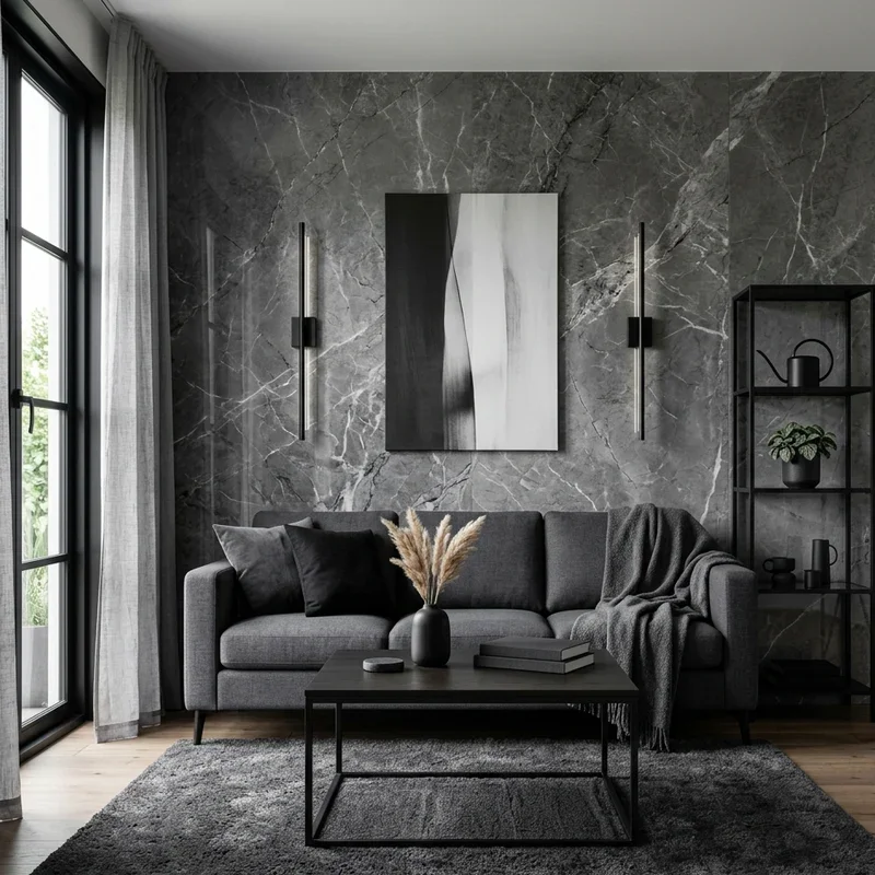 Gray and Black Living Room Ideas