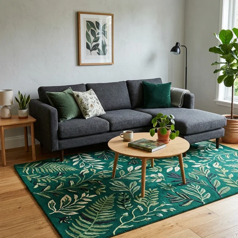 Dark Grey Couch Rug Ideas