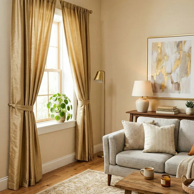 Gold Curtains Living Room Ideas