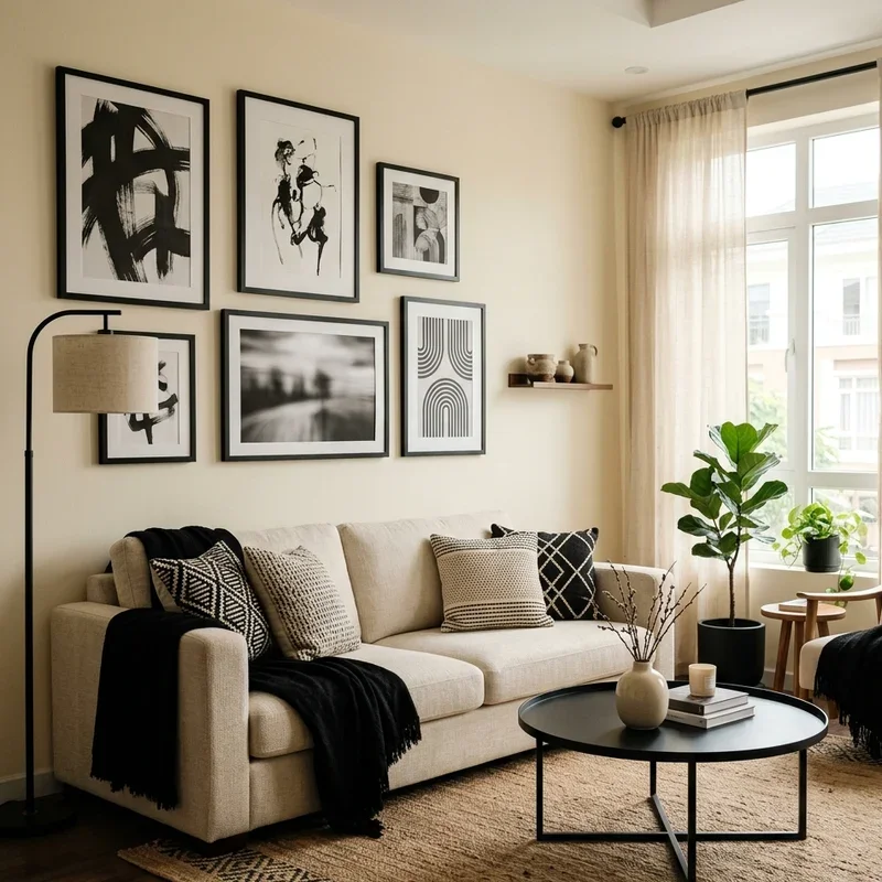 Black and Cream Living Room Ideas