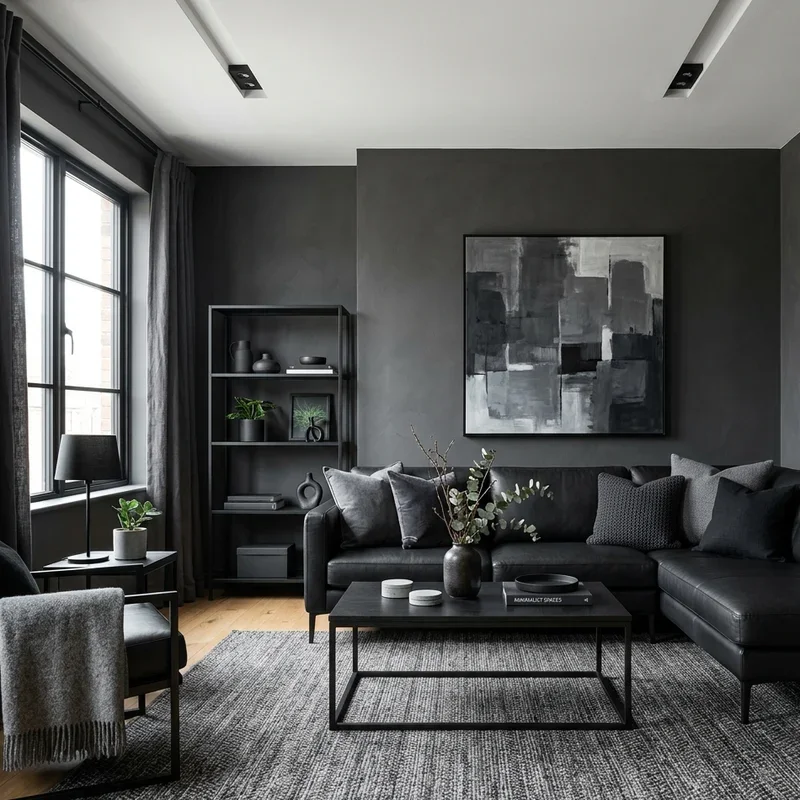 Gray and Black Living Room Ideas