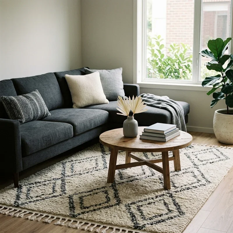 Dark Grey Couch Rug Ideas