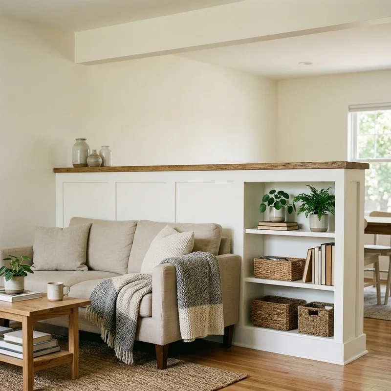 Half Wall Living Room Ideas