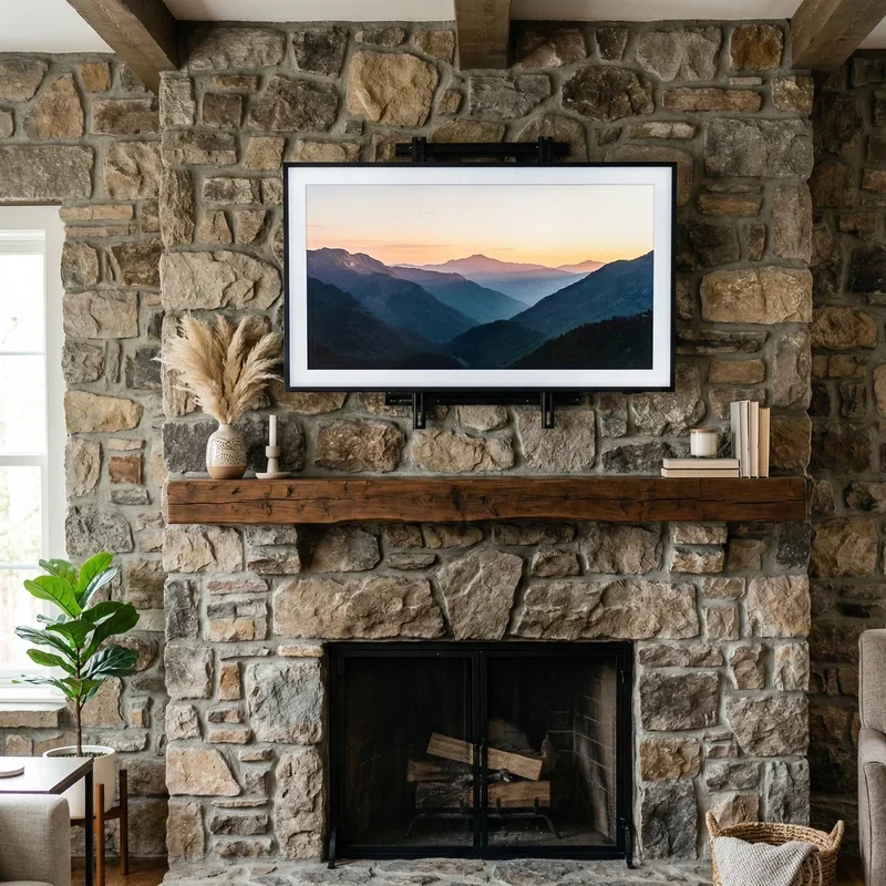 How to Mount a TV on Stone Fireplace