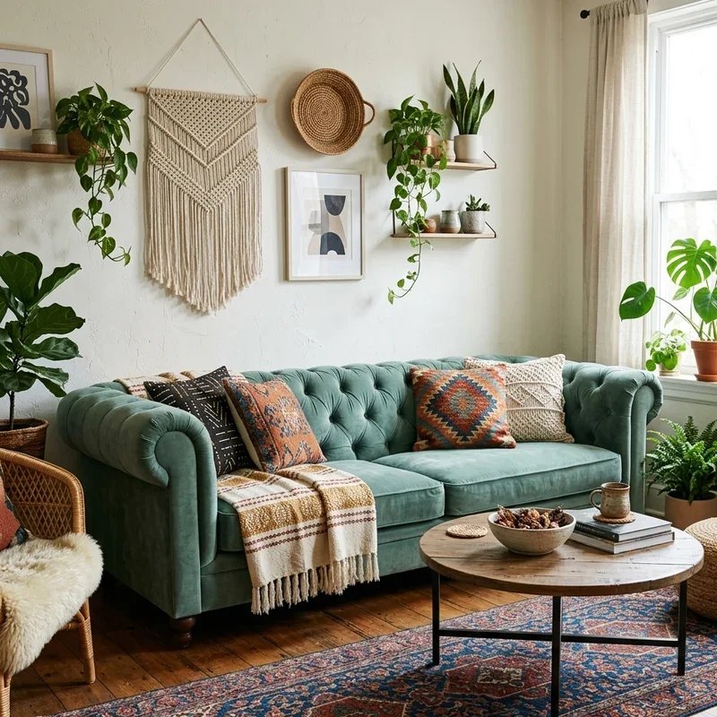 Modern Chesterfield Sofa Living Room Ideas