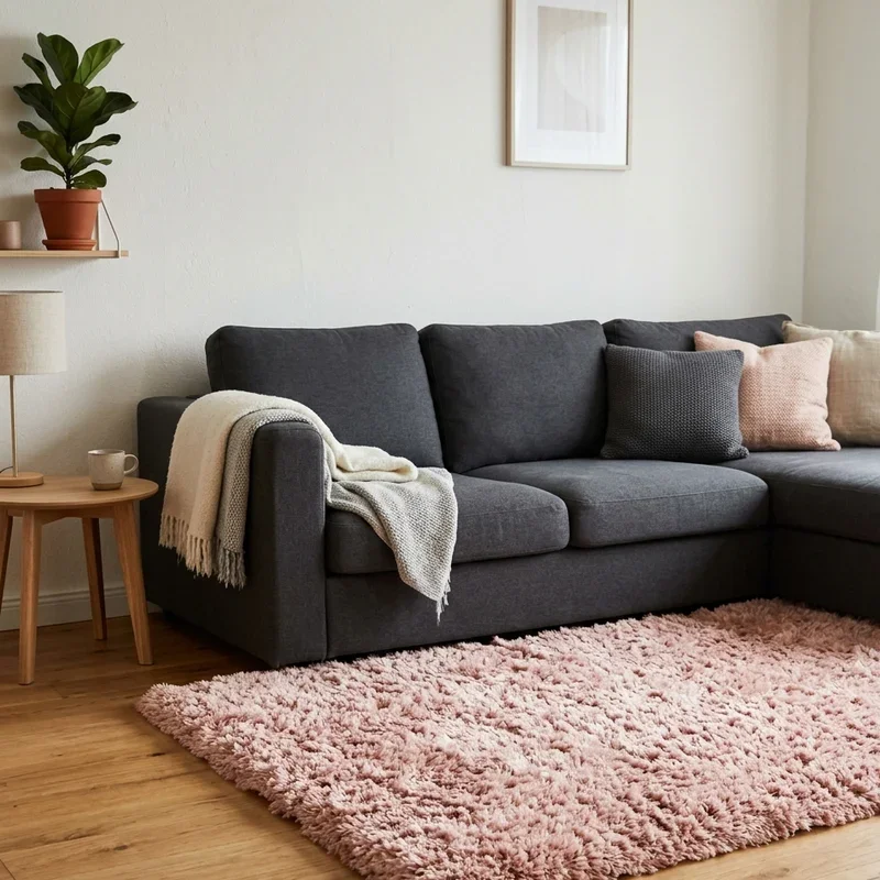 Dark Grey Couch Rug Ideas