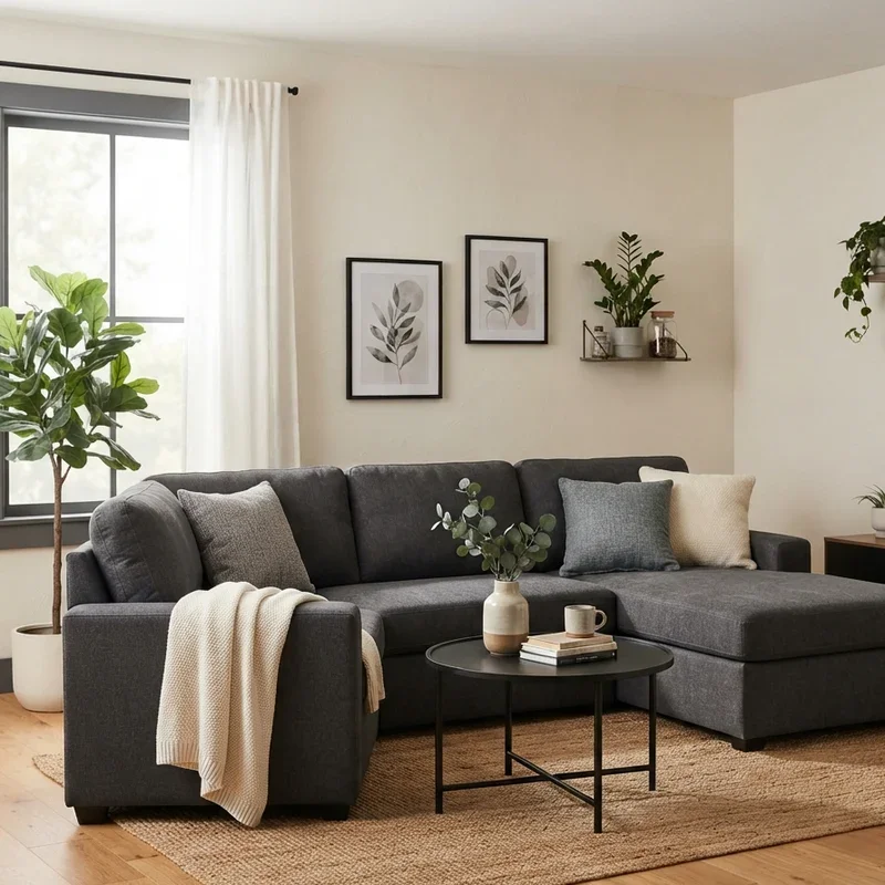 Dark Grey Sectional Living Room Ideas