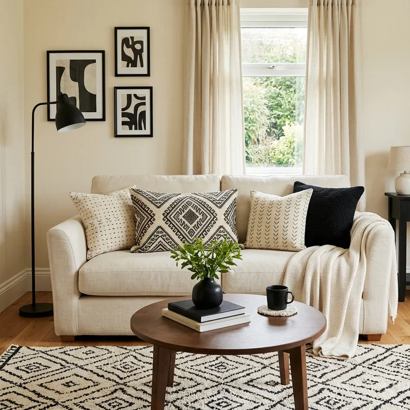 Black and Cream Living Room Ideas