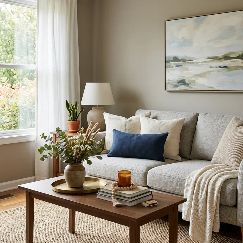 Living Room Sofa Table Decor Ideas
