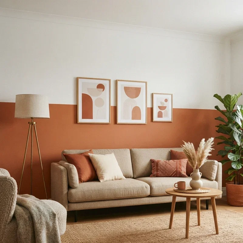 Two Tone Living Room Paint Ideas