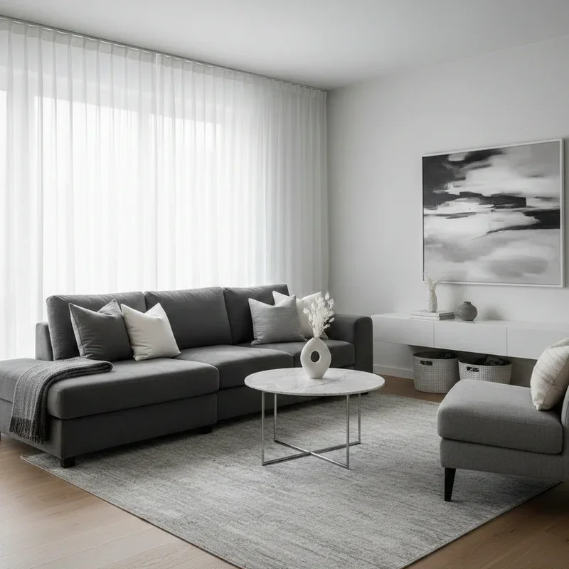 Gray and White Living Room Ideas