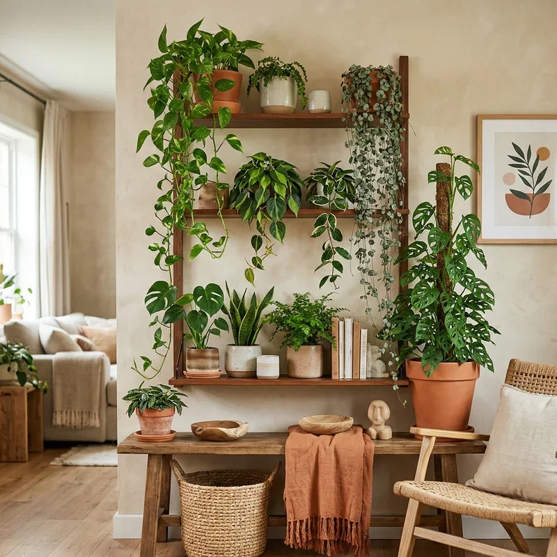 Indoor Plants Decoration Ideas for Living Room
