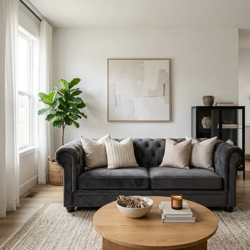 Modern Chesterfield Sofa Living Room Ideas