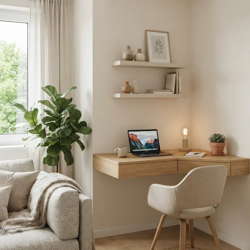 Home Office in Living Room Ideas