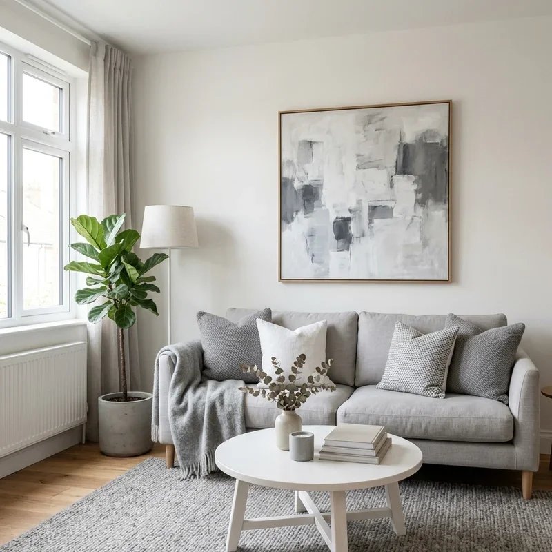 White and Grey Living Room Ideas