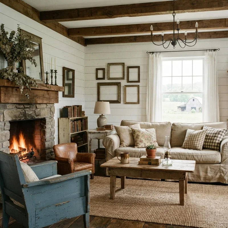 Farmhouse Rustic Living Room Ideas