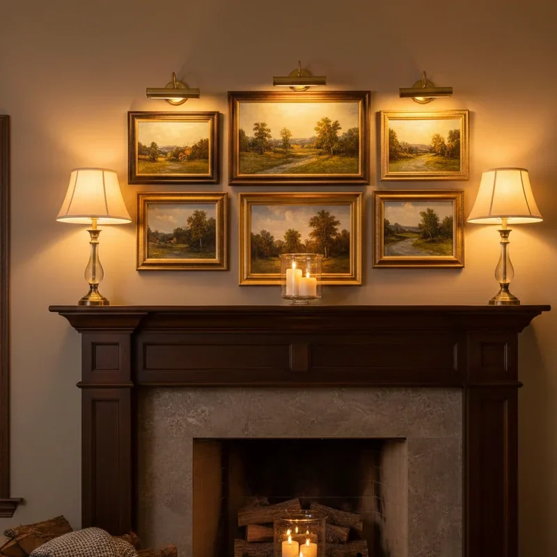 Fireplace Mantel Lighting Ideas