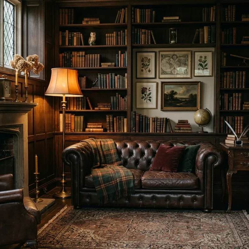 Dark Academia Living Room Ideas