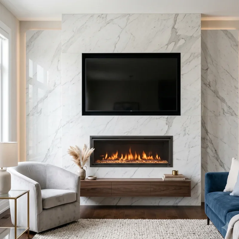 Electric Fireplace Ideas With TV Above
