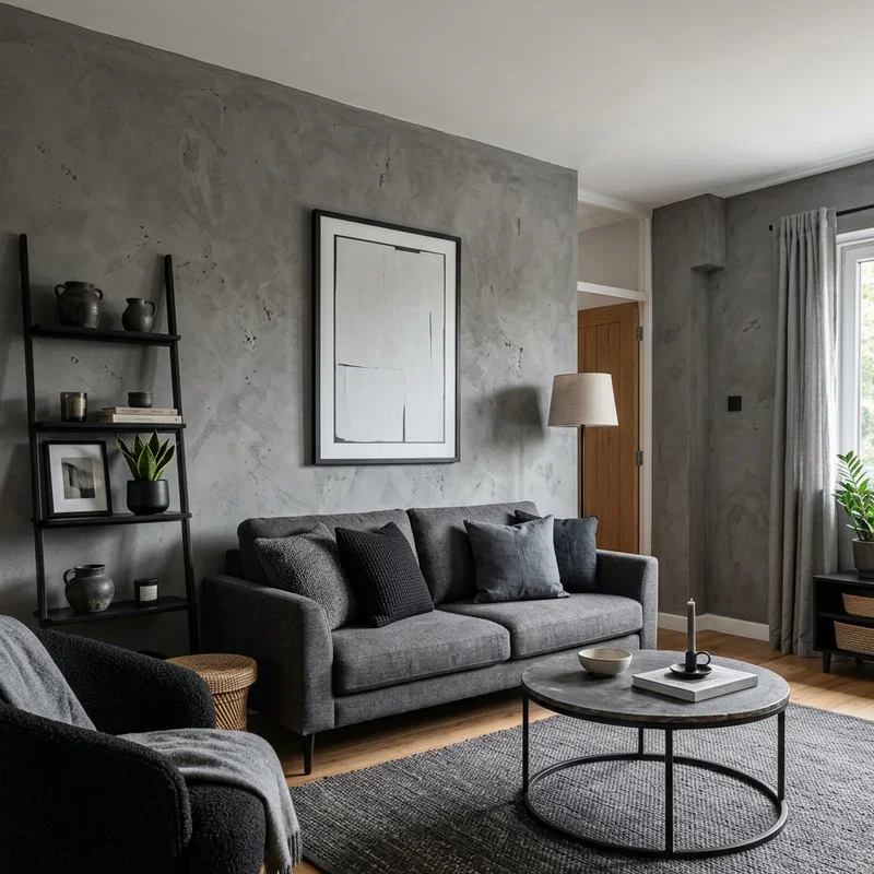 Gray and Black Living Room Ideas