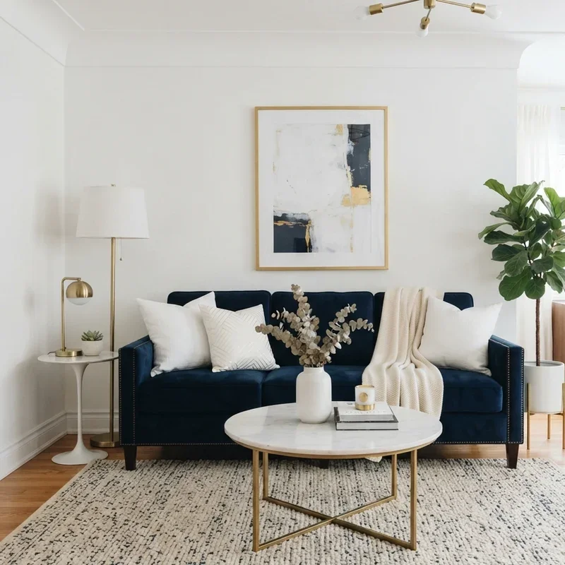 Navy Couch Living Room Ideas
