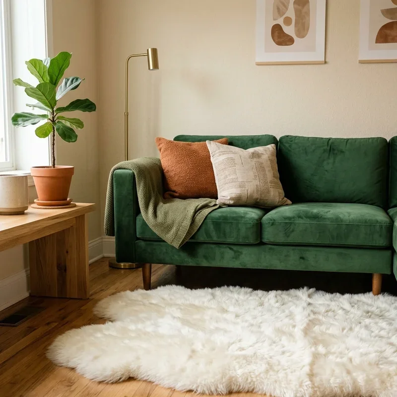 Green Couch Rug Ideas