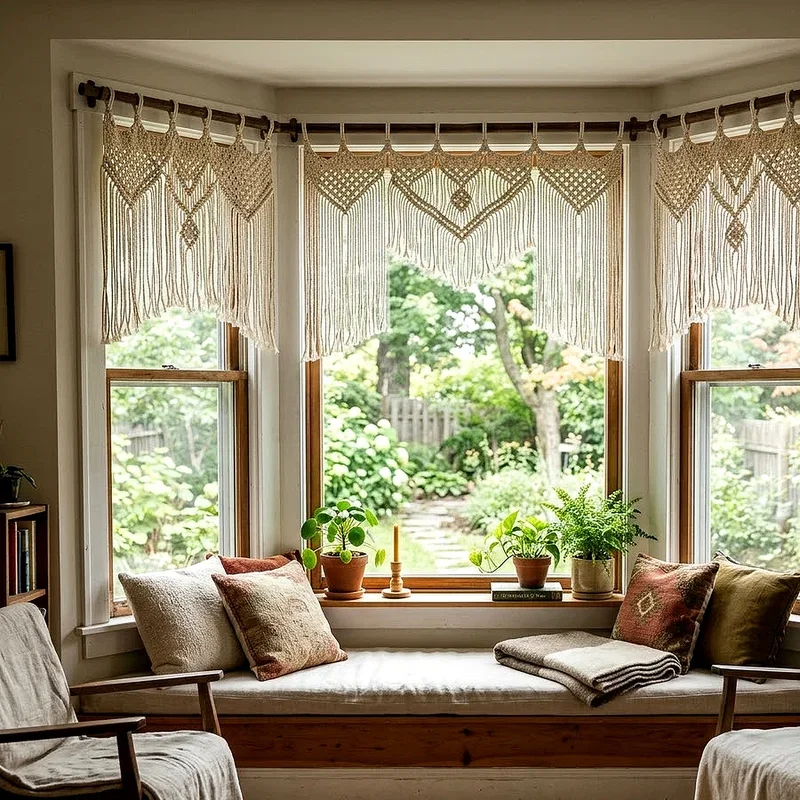 Short Bay Window Curtains Ideas