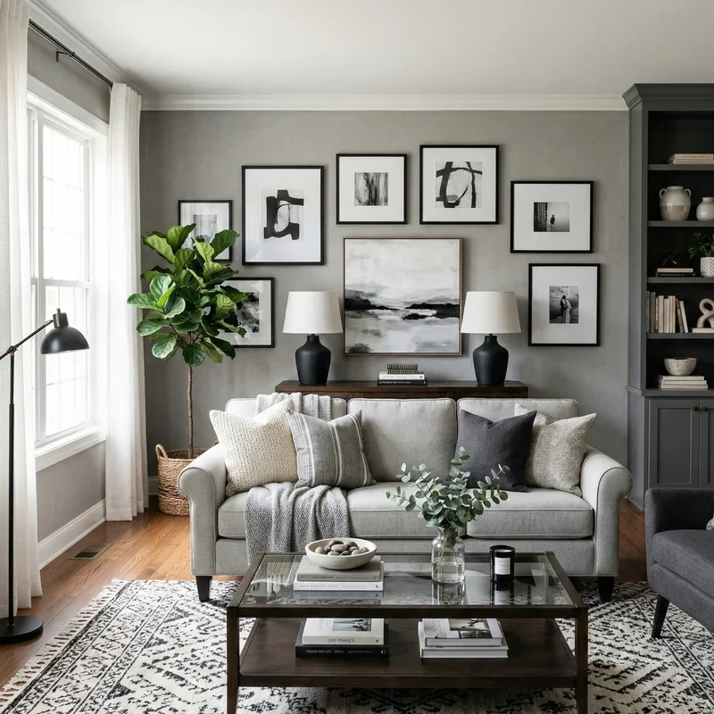 Black and White Living Room Ideas