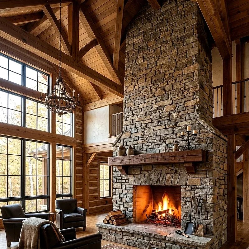 Two Story Fireplace Ideas