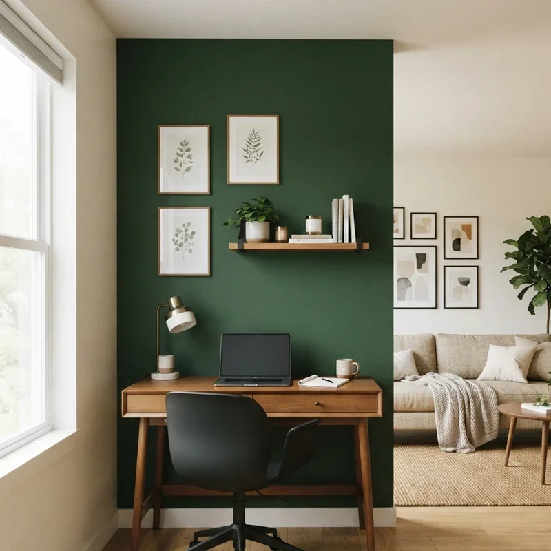 Home Office in Living Room Ideas