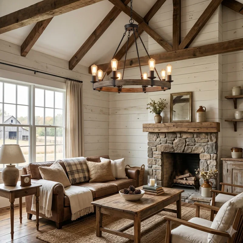 Rustic Farmhouse Living Room Ideas
