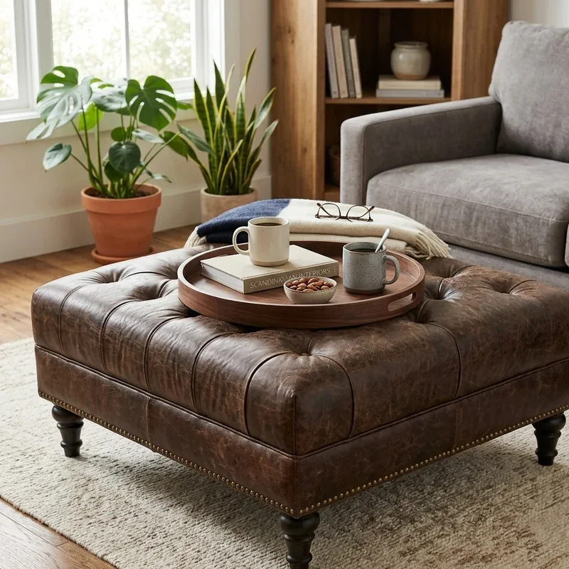 15 Ottoman as Coffee Table Ideas for Stylish Living Rooms