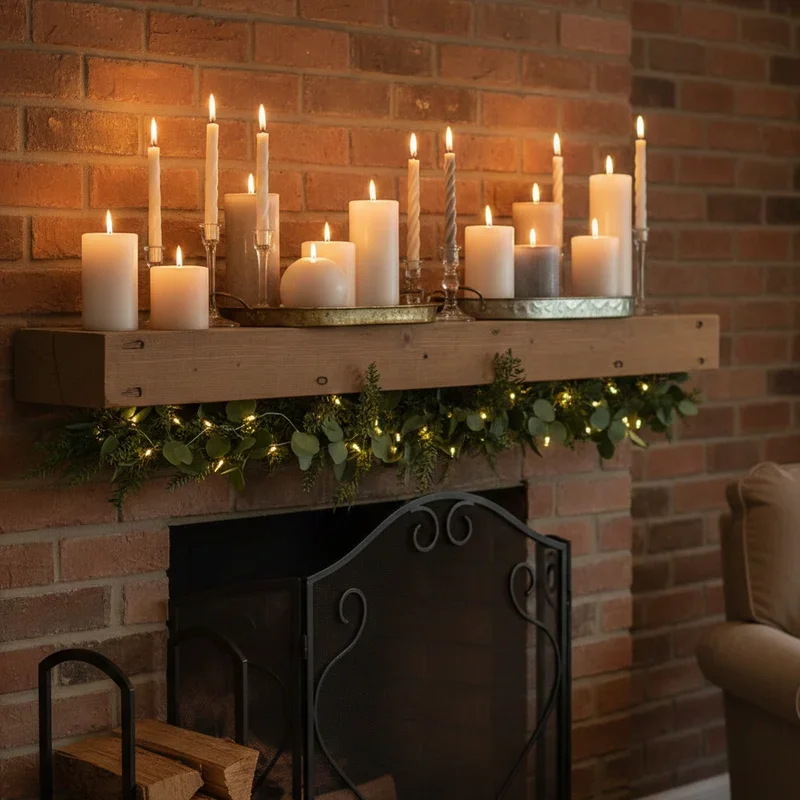 Fireplace Mantel Lighting Ideas