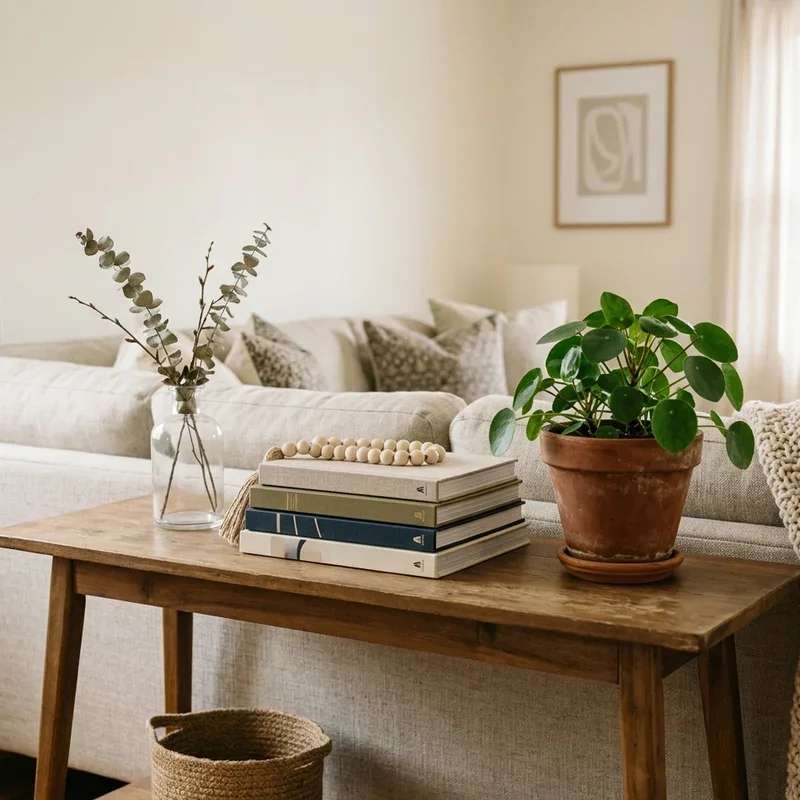 Living Room Sofa Table Decor Ideas