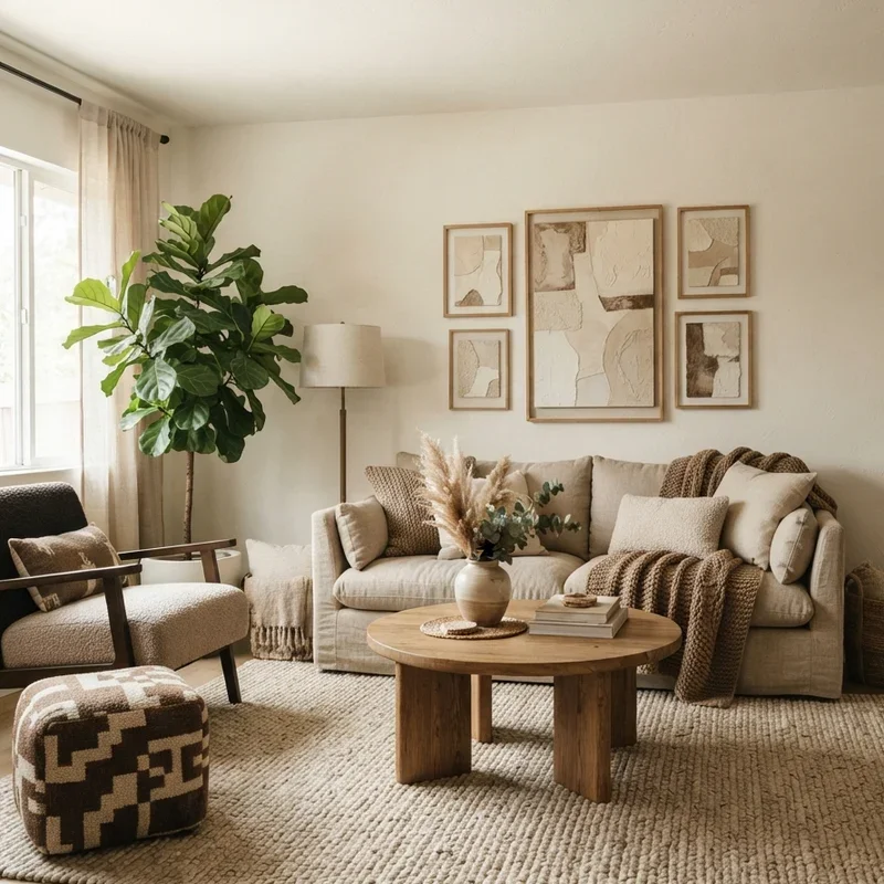 Brown and Beige Living Room Ideas