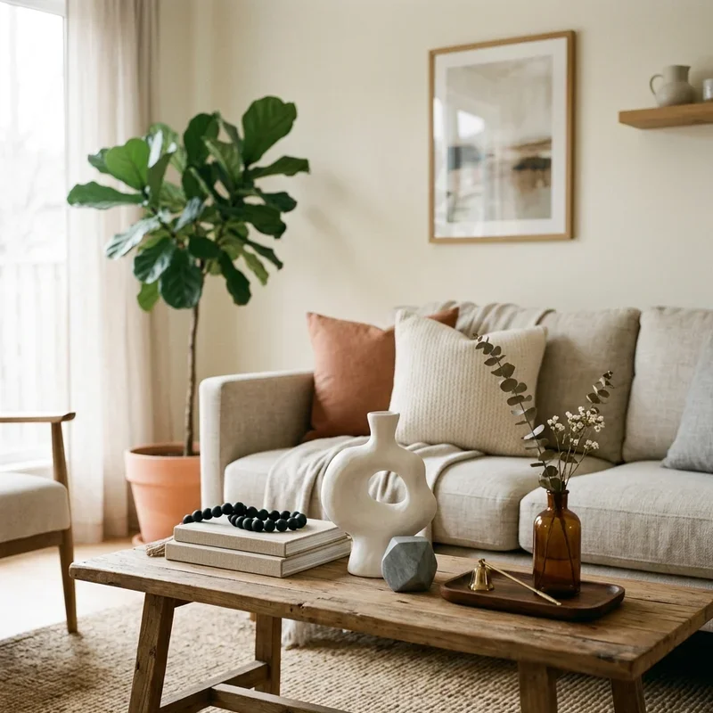 Living Room Sofa Table Decor Ideas