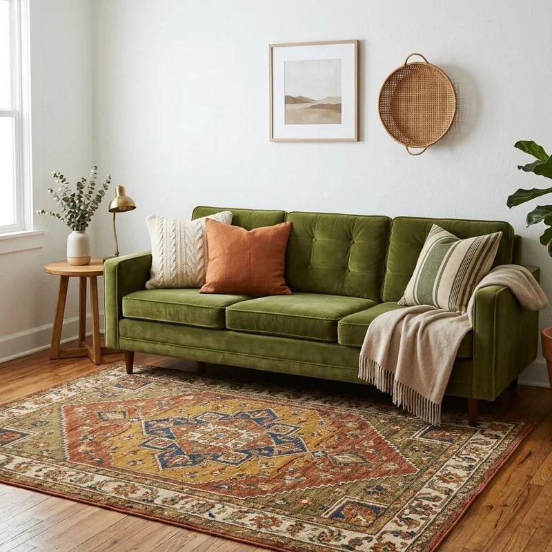 Green Couch Rug Ideas