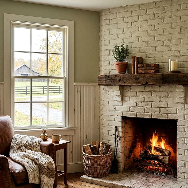 Farmhouse Corner Fireplace Ideas