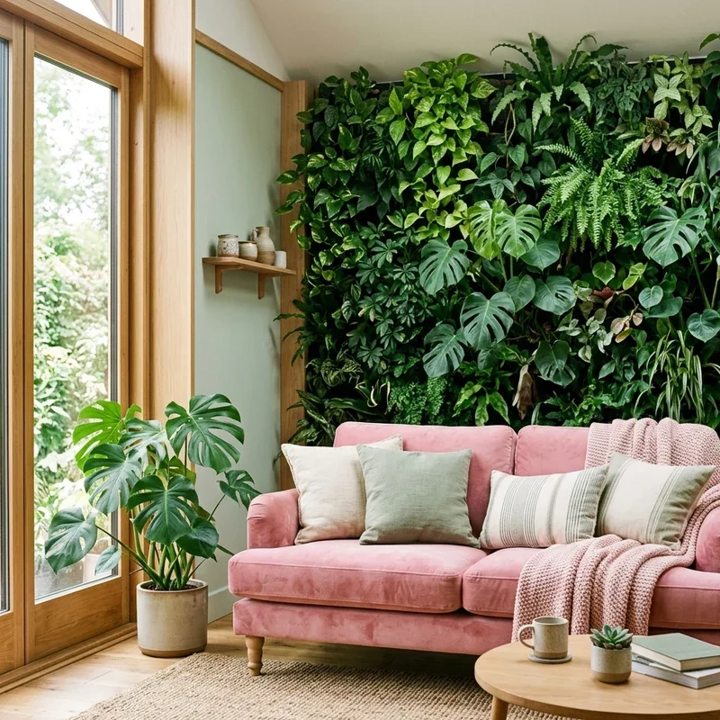 Pink and Green Living Room Ideas