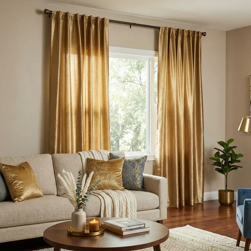 Gold Curtains Living Room Ideas