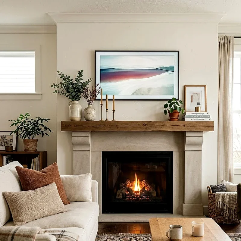 Living Room TV Over Fireplace Ideas