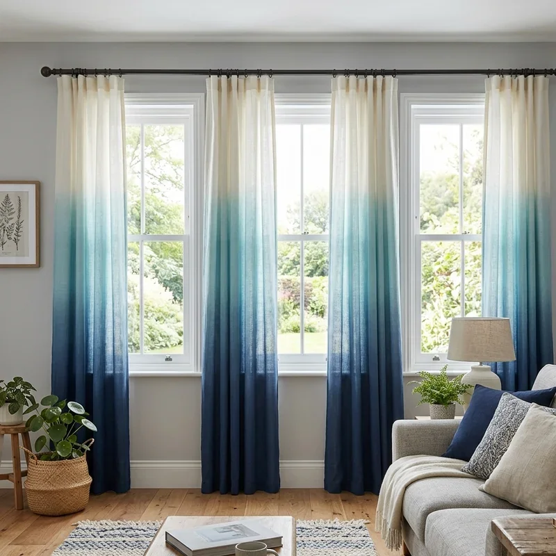 3 Window Living Room Curtain Ideas