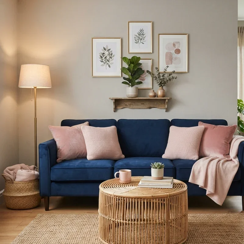 Navy Couch Living Room Ideas