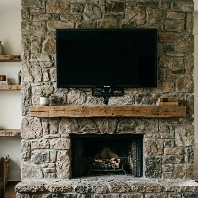 How to Mount a TV on Stone Fireplace