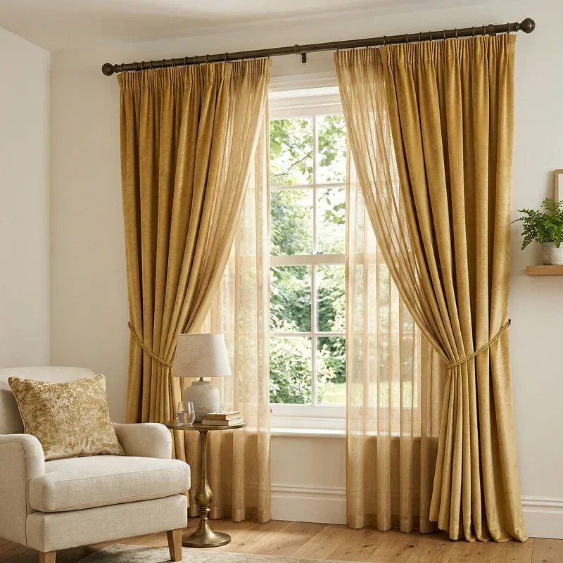 Gold Curtains Living Room Ideas