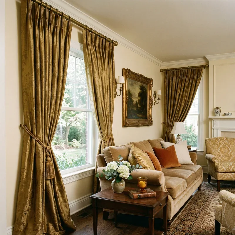 Gold Curtains Living Room Ideas