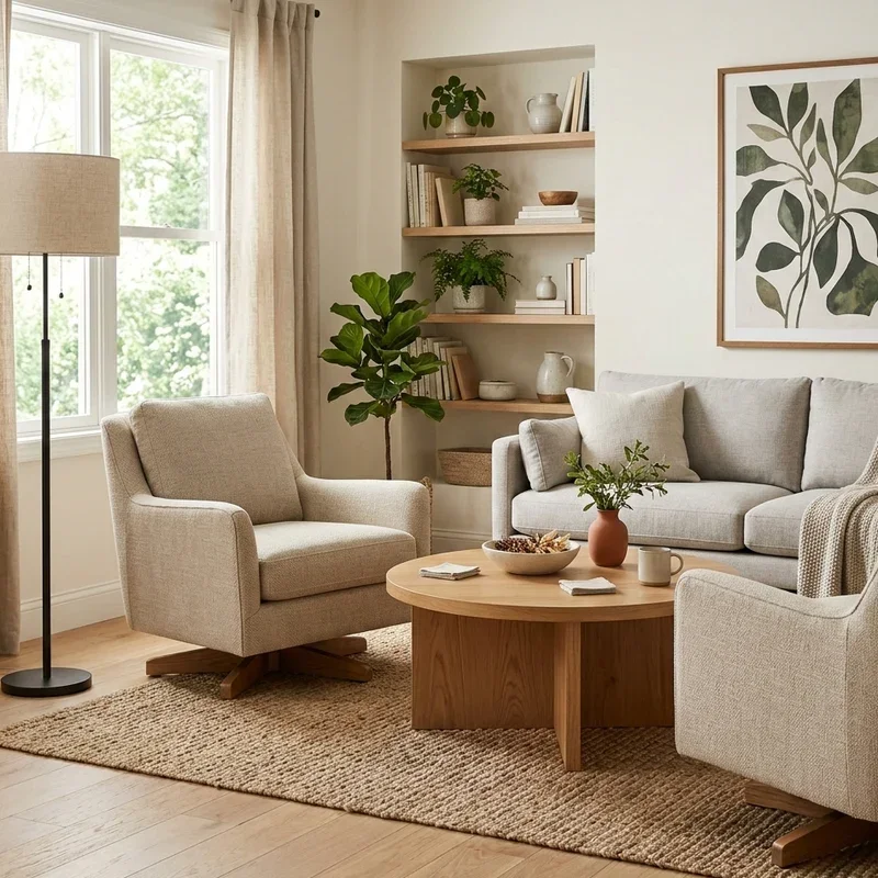 Swivel Chair Living Room Ideas