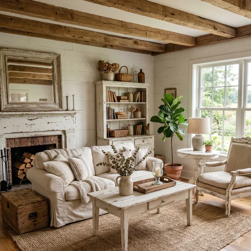 Rustic Farmhouse Living Room Ideas