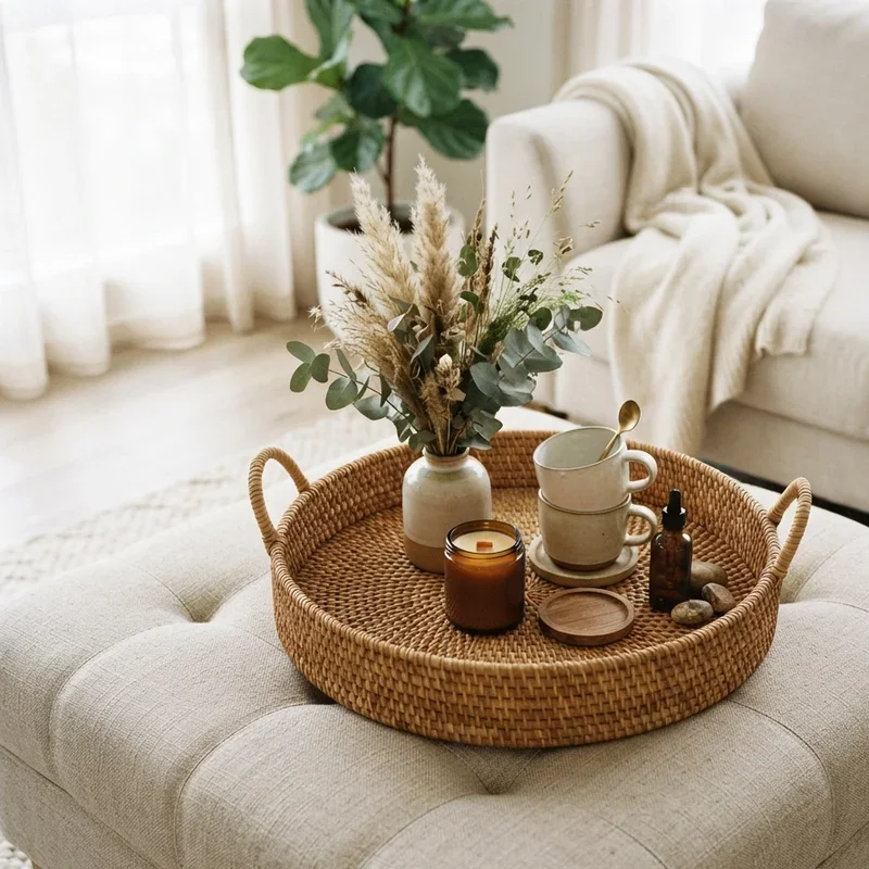 Ottoman Tray Decor Ideas