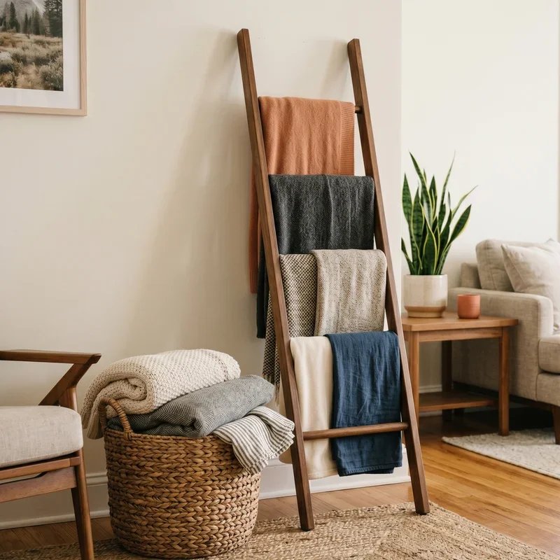 Blanket Basket for Living Room Ideas